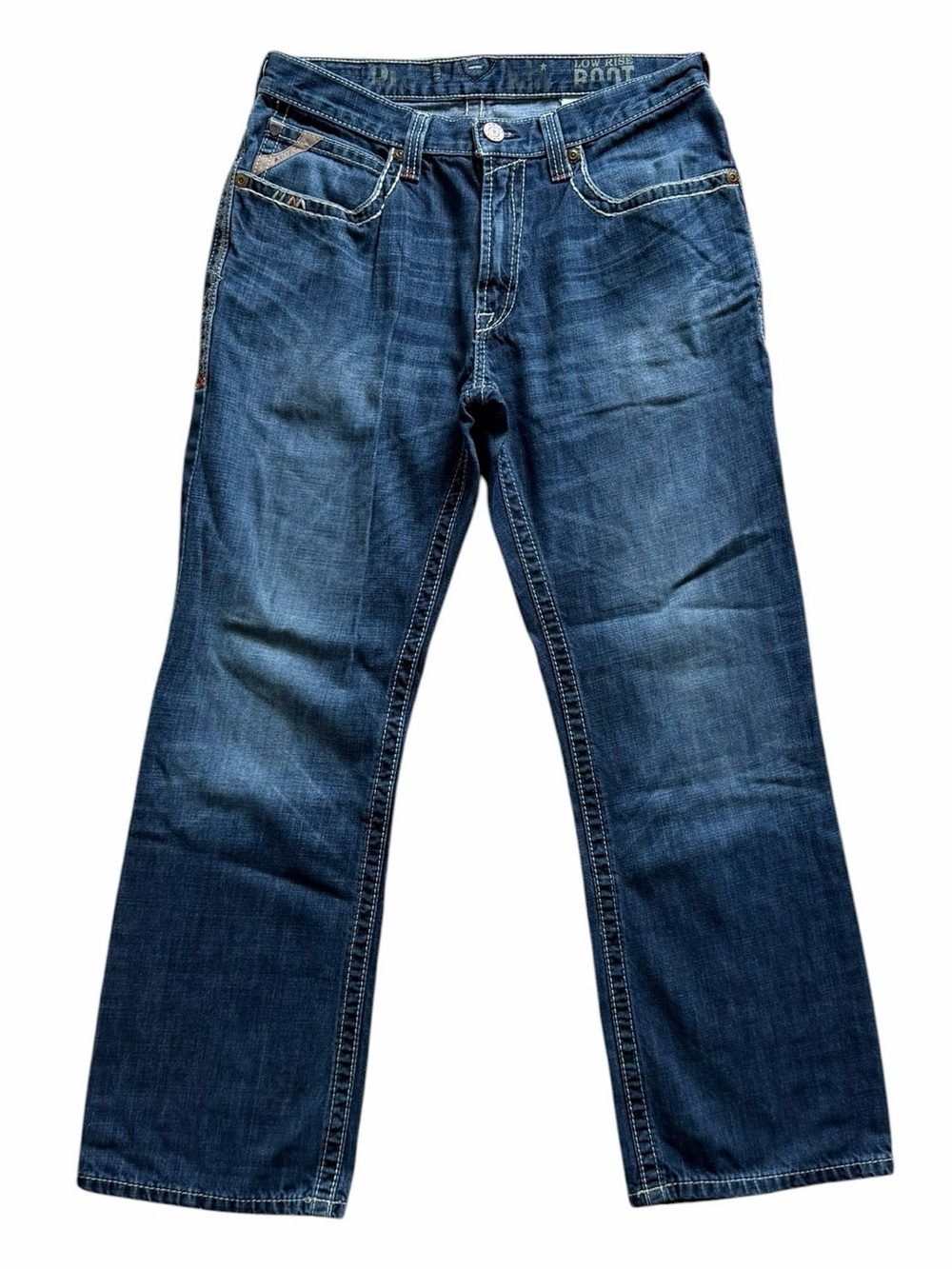 Ariat Men’s Low Rise Bootcut Jeans Size 32x30 Blue Denim Cotton Western